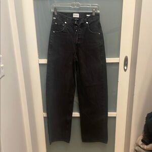 Citizens Of Humanity Ayla Black Charcoal Denim Jeans, size 23
